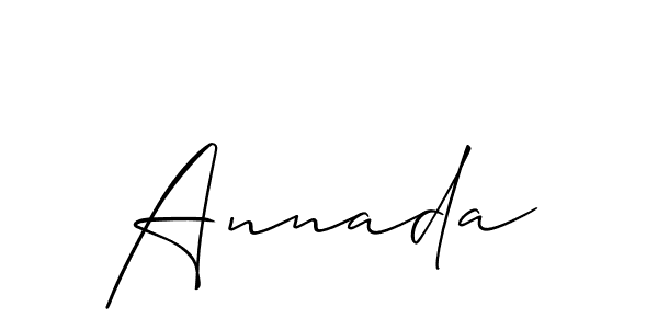 Also we have Annada name is the best signature style. Create professional handwritten signature collection using Allison_Script autograph style. Annada signature style 2 images and pictures png