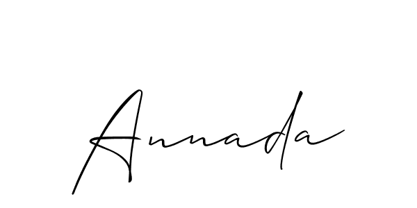 Make a beautiful signature design for name Annada. With this signature (Allison_Script) style, you can create a handwritten signature for free. Annada signature style 2 images and pictures png