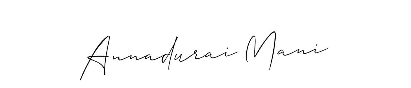 Also we have Annadurai Mani name is the best signature style. Create professional handwritten signature collection using Allison_Script autograph style. Annadurai Mani signature style 2 images and pictures png