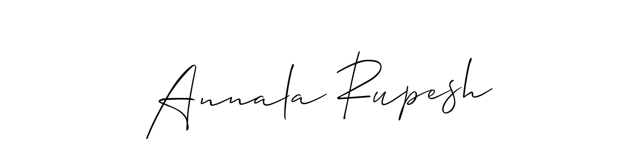 How to make Annala Rupesh signature? Allison_Script is a professional autograph style. Create handwritten signature for Annala Rupesh name. Annala Rupesh signature style 2 images and pictures png