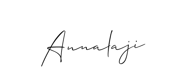 Also we have Annalaji name is the best signature style. Create professional handwritten signature collection using Allison_Script autograph style. Annalaji signature style 2 images and pictures png