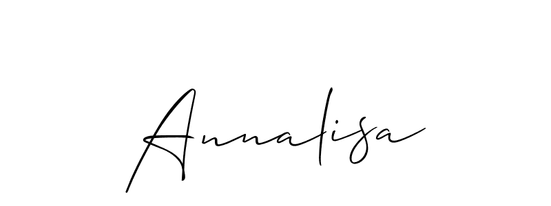 Make a short Annalisa signature style. Manage your documents anywhere anytime using Allison_Script. Create and add eSignatures, submit forms, share and send files easily. Annalisa signature style 2 images and pictures png