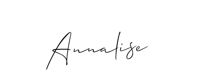 if you are searching for the best signature style for your name Annalise. so please give up your signature search. here we have designed multiple signature styles  using Allison_Script. Annalise signature style 2 images and pictures png