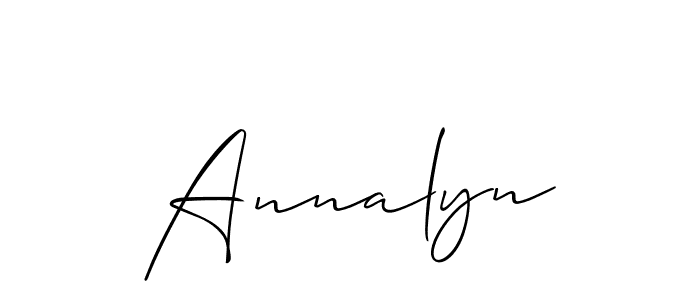 Annalyn stylish signature style. Best Handwritten Sign (Allison_Script) for my name. Handwritten Signature Collection Ideas for my name Annalyn. Annalyn signature style 2 images and pictures png