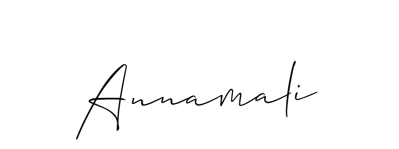 Create a beautiful signature design for name Annamali. With this signature (Allison_Script) fonts, you can make a handwritten signature for free. Annamali signature style 2 images and pictures png