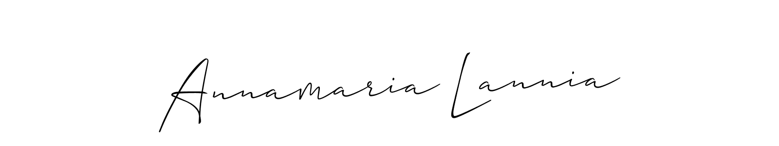 Also You can easily find your signature by using the search form. We will create Annamaria Lannia name handwritten signature images for you free of cost using Allison_Script sign style. Annamaria Lannia signature style 2 images and pictures png