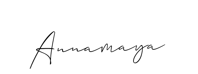 Make a beautiful signature design for name Annamaya. With this signature (Allison_Script) style, you can create a handwritten signature for free. Annamaya signature style 2 images and pictures png