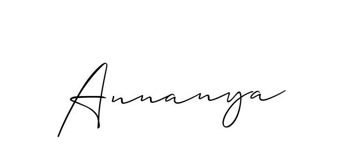 How to make Annanya signature? Allison_Script is a professional autograph style. Create handwritten signature for Annanya name. Annanya signature style 2 images and pictures png