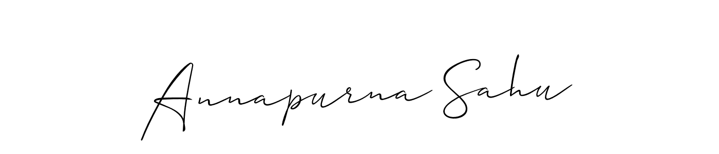 Make a beautiful signature design for name Annapurna Sahu. With this signature (Allison_Script) style, you can create a handwritten signature for free. Annapurna Sahu signature style 2 images and pictures png