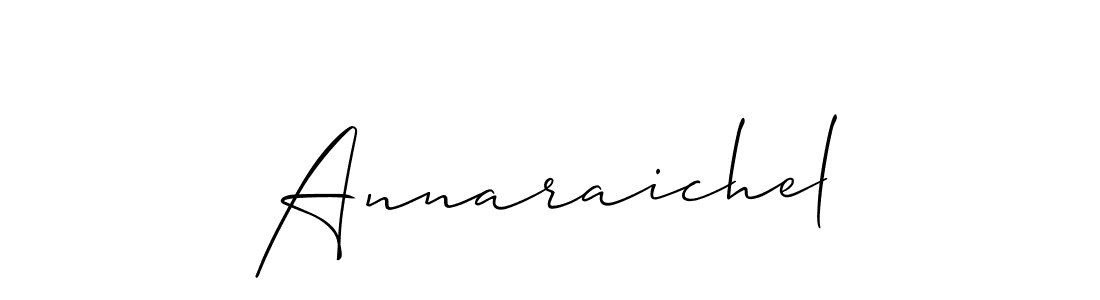 Make a short Annaraichel signature style. Manage your documents anywhere anytime using Allison_Script. Create and add eSignatures, submit forms, share and send files easily. Annaraichel signature style 2 images and pictures png