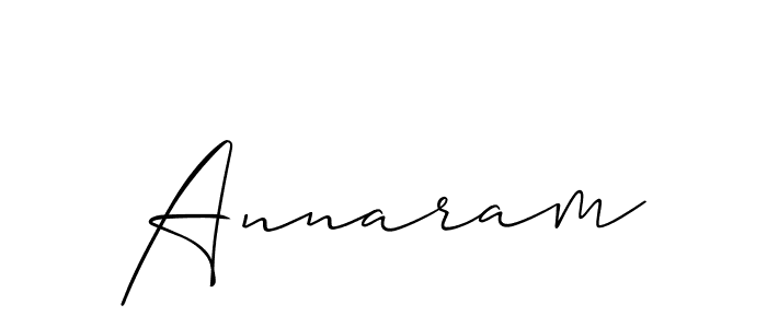 Also we have Annaram name is the best signature style. Create professional handwritten signature collection using Allison_Script autograph style. Annaram signature style 2 images and pictures png