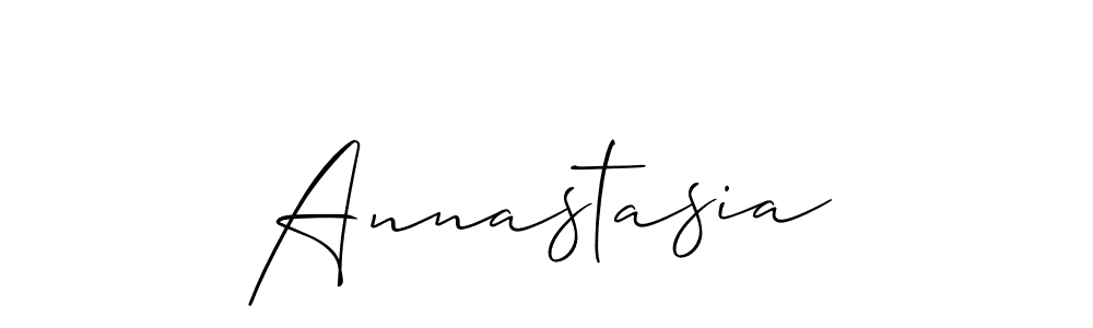 Make a short Annastasia signature style. Manage your documents anywhere anytime using Allison_Script. Create and add eSignatures, submit forms, share and send files easily. Annastasia signature style 2 images and pictures png