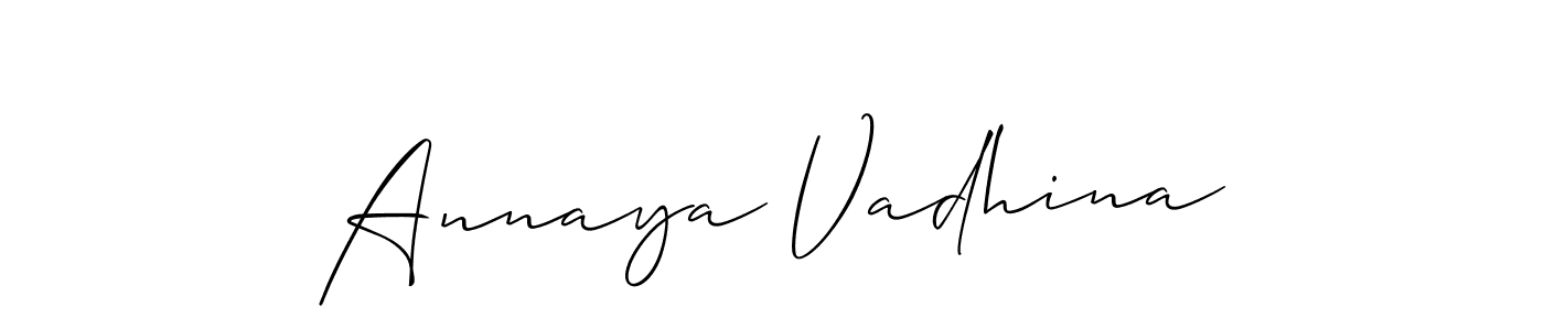 Check out images of Autograph of Annaya Vadhina name. Actor Annaya Vadhina Signature Style. Allison_Script is a professional sign style online. Annaya Vadhina signature style 2 images and pictures png