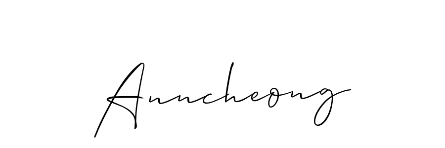 Anncheong stylish signature style. Best Handwritten Sign (Allison_Script) for my name. Handwritten Signature Collection Ideas for my name Anncheong. Anncheong signature style 2 images and pictures png