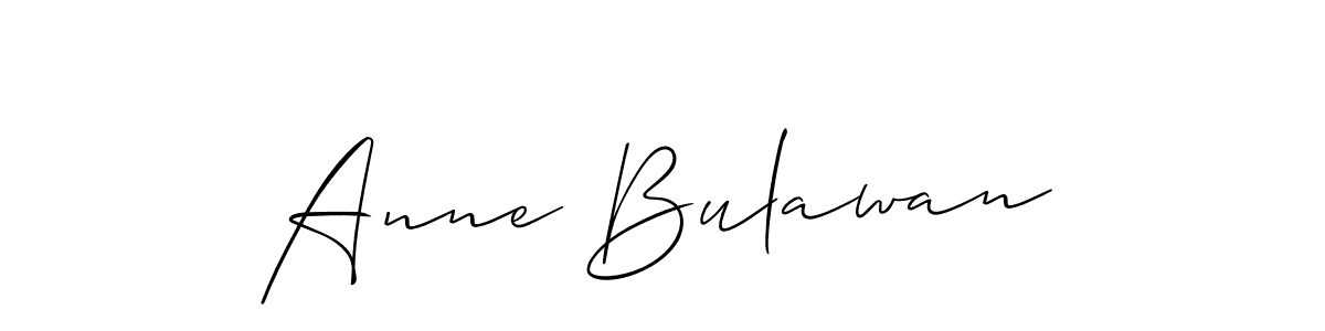 if you are searching for the best signature style for your name Anne Bulawan. so please give up your signature search. here we have designed multiple signature styles  using Allison_Script. Anne Bulawan signature style 2 images and pictures png