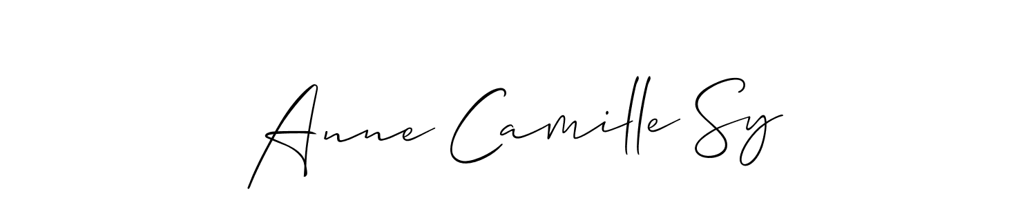 Make a beautiful signature design for name Anne Camille Sy. With this signature (Allison_Script) style, you can create a handwritten signature for free. Anne Camille Sy signature style 2 images and pictures png