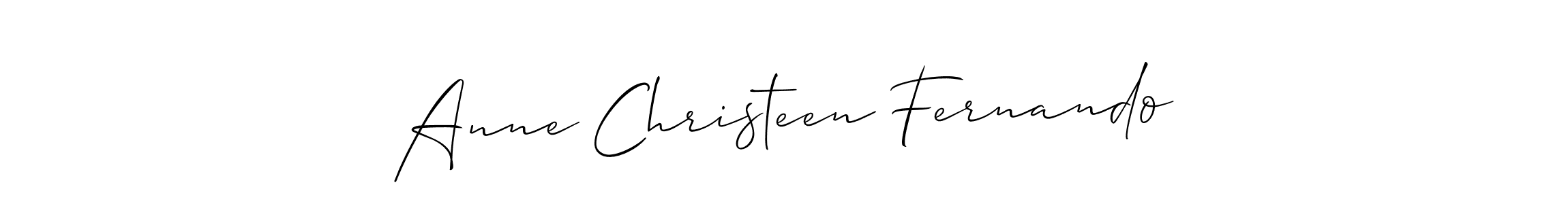if you are searching for the best signature style for your name Anne Christeen Fernando. so please give up your signature search. here we have designed multiple signature styles  using Allison_Script. Anne Christeen Fernando signature style 2 images and pictures png