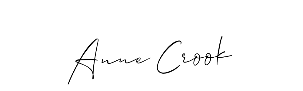 How to make Anne Crook name signature. Use Allison_Script style for creating short signs online. This is the latest handwritten sign. Anne Crook signature style 2 images and pictures png