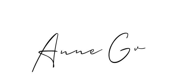 if you are searching for the best signature style for your name Anne Gv. so please give up your signature search. here we have designed multiple signature styles  using Allison_Script. Anne Gv signature style 2 images and pictures png