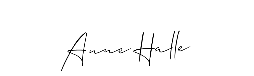 Design your own signature with our free online signature maker. With this signature software, you can create a handwritten (Allison_Script) signature for name Anne Halle. Anne Halle signature style 2 images and pictures png