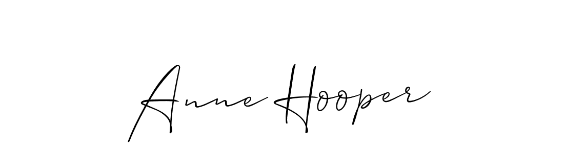 You should practise on your own different ways (Allison_Script) to write your name (Anne Hooper) in signature. don't let someone else do it for you. Anne Hooper signature style 2 images and pictures png