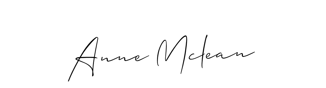 Create a beautiful signature design for name Anne Mclean. With this signature (Allison_Script) fonts, you can make a handwritten signature for free. Anne Mclean signature style 2 images and pictures png