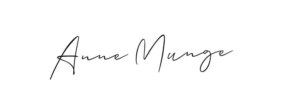 You should practise on your own different ways (Allison_Script) to write your name (Anne Munge) in signature. don't let someone else do it for you. Anne Munge signature style 2 images and pictures png