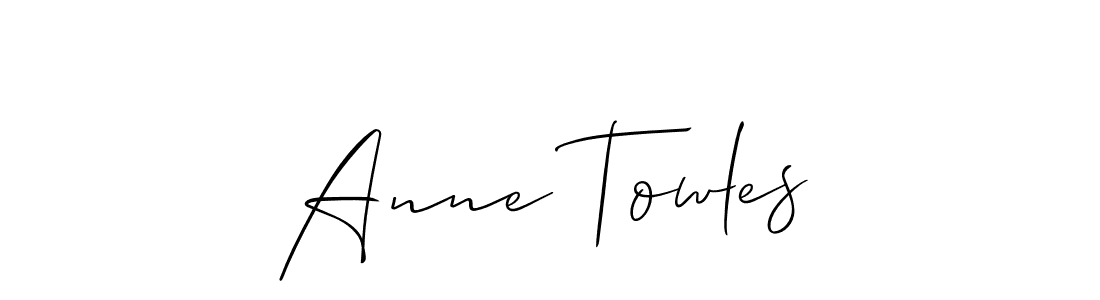 Make a short Anne Towles signature style. Manage your documents anywhere anytime using Allison_Script. Create and add eSignatures, submit forms, share and send files easily. Anne Towles signature style 2 images and pictures png