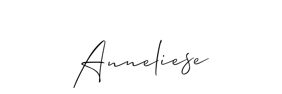 You should practise on your own different ways (Allison_Script) to write your name (Anneliese) in signature. don't let someone else do it for you. Anneliese signature style 2 images and pictures png
