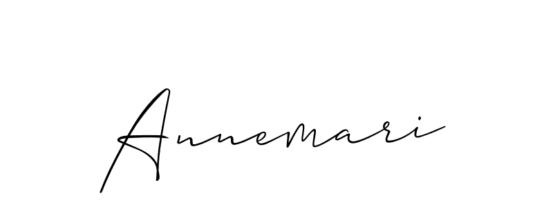 The best way (Allison_Script) to make a short signature is to pick only two or three words in your name. The name Annemari include a total of six letters. For converting this name. Annemari signature style 2 images and pictures png