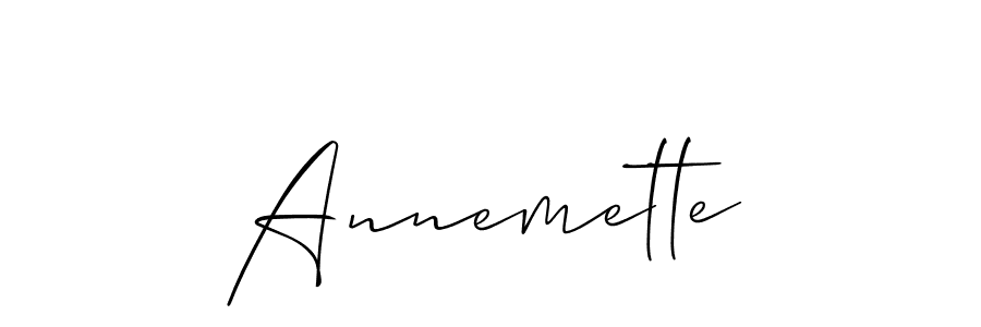 How to Draw Annemette signature style? Allison_Script is a latest design signature styles for name Annemette. Annemette signature style 2 images and pictures png