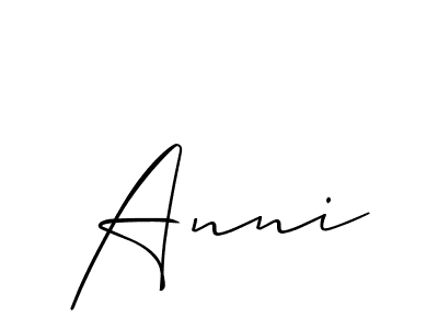 Create a beautiful signature design for name Anni. With this signature (Allison_Script) fonts, you can make a handwritten signature for free. Anni signature style 2 images and pictures png