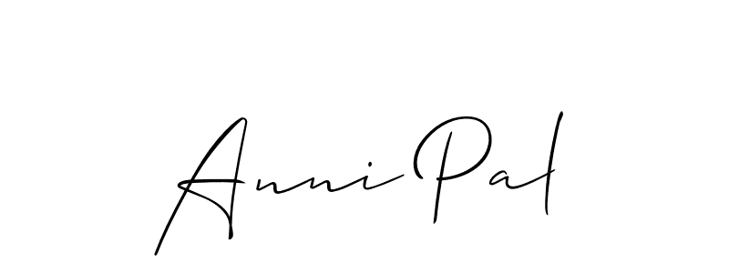 Anni Pal stylish signature style. Best Handwritten Sign (Allison_Script) for my name. Handwritten Signature Collection Ideas for my name Anni Pal. Anni Pal signature style 2 images and pictures png