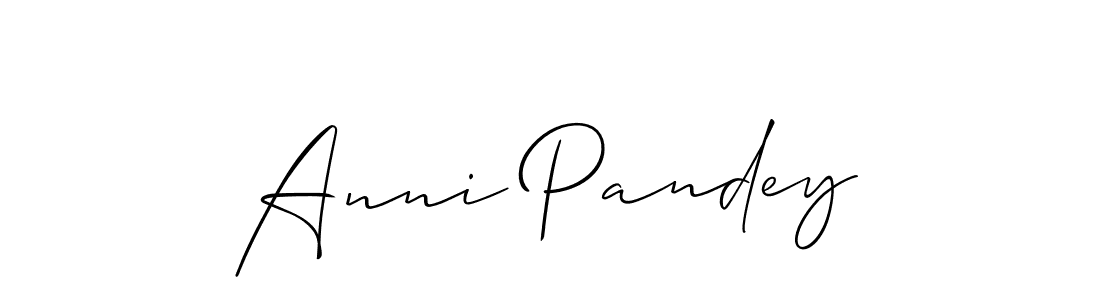 This is the best signature style for the Anni Pandey name. Also you like these signature font (Allison_Script). Mix name signature. Anni Pandey signature style 2 images and pictures png