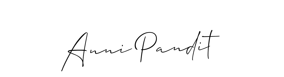 How to make Anni Pandit signature? Allison_Script is a professional autograph style. Create handwritten signature for Anni Pandit name. Anni Pandit signature style 2 images and pictures png