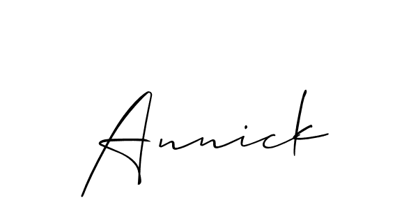 Also we have Annick name is the best signature style. Create professional handwritten signature collection using Allison_Script autograph style. Annick signature style 2 images and pictures png