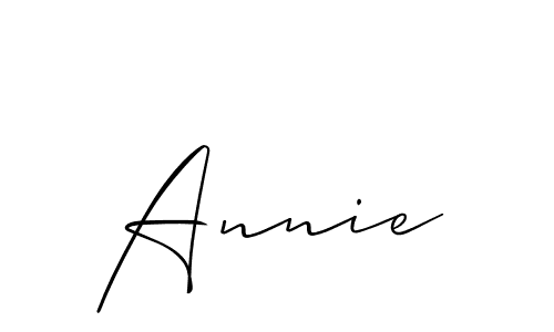 Use a signature maker to create a handwritten signature online. With this signature software, you can design (Allison_Script) your own signature for name Annie. Annie signature style 2 images and pictures png