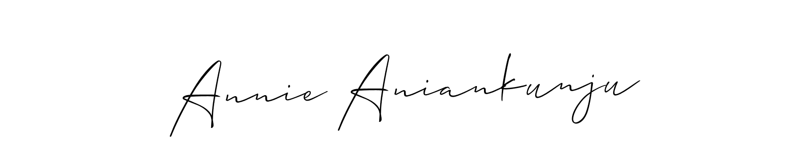 Design your own signature with our free online signature maker. With this signature software, you can create a handwritten (Allison_Script) signature for name Annie Aniankunju. Annie Aniankunju signature style 2 images and pictures png