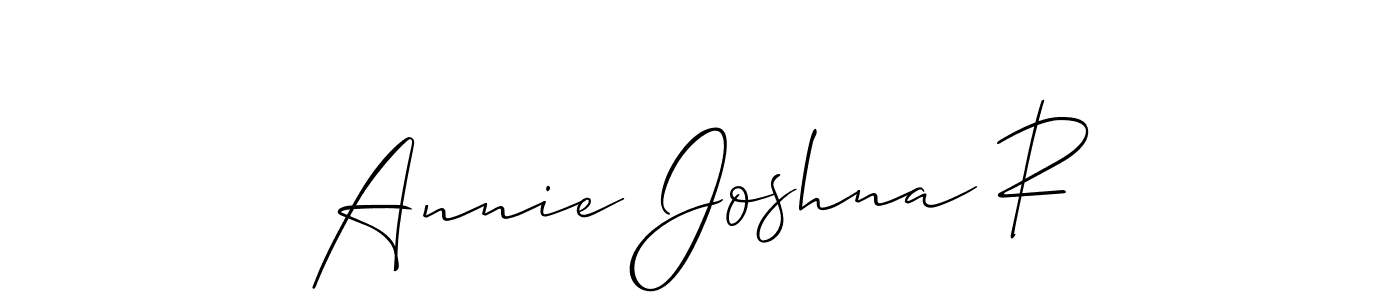 if you are searching for the best signature style for your name Annie Joshna R. so please give up your signature search. here we have designed multiple signature styles  using Allison_Script. Annie Joshna R signature style 2 images and pictures png