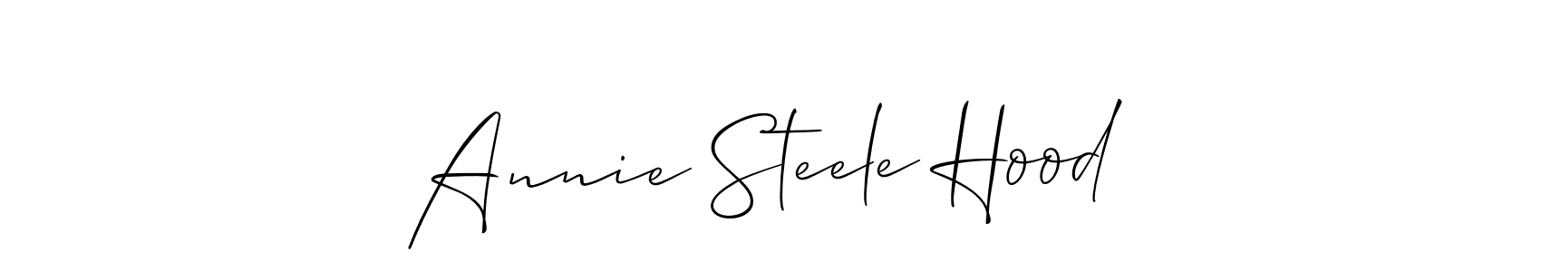 Also we have Annie Steele Hood name is the best signature style. Create professional handwritten signature collection using Allison_Script autograph style. Annie Steele Hood signature style 2 images and pictures png