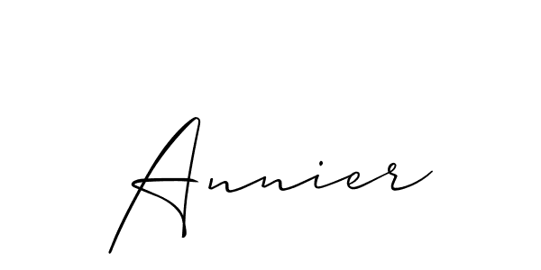 Similarly Allison_Script is the best handwritten signature design. Signature creator online .You can use it as an online autograph creator for name Annier. Annier signature style 2 images and pictures png