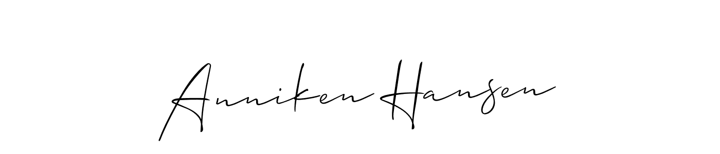 Also we have Anniken Hansen name is the best signature style. Create professional handwritten signature collection using Allison_Script autograph style. Anniken Hansen signature style 2 images and pictures png