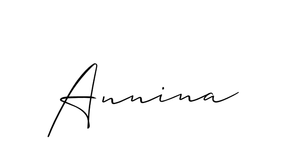 Annina stylish signature style. Best Handwritten Sign (Allison_Script) for my name. Handwritten Signature Collection Ideas for my name Annina. Annina signature style 2 images and pictures png