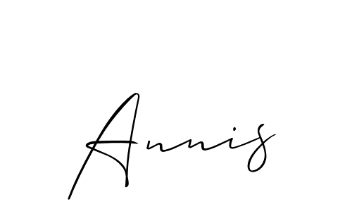 How to make Annis signature? Allison_Script is a professional autograph style. Create handwritten signature for Annis name. Annis signature style 2 images and pictures png