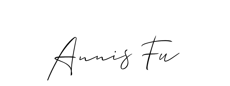 Also You can easily find your signature by using the search form. We will create Annis Fu name handwritten signature images for you free of cost using Allison_Script sign style. Annis Fu signature style 2 images and pictures png