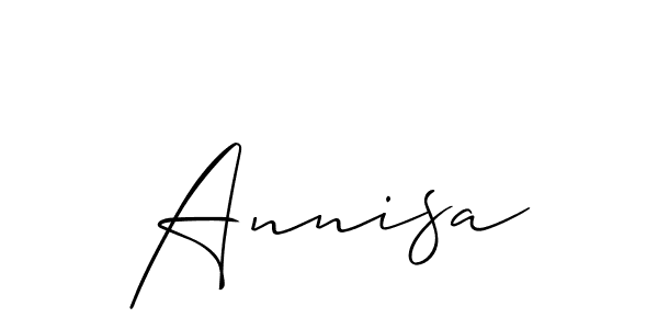 It looks lik you need a new signature style for name Annisa. Design unique handwritten (Allison_Script) signature with our free signature maker in just a few clicks. Annisa signature style 2 images and pictures png