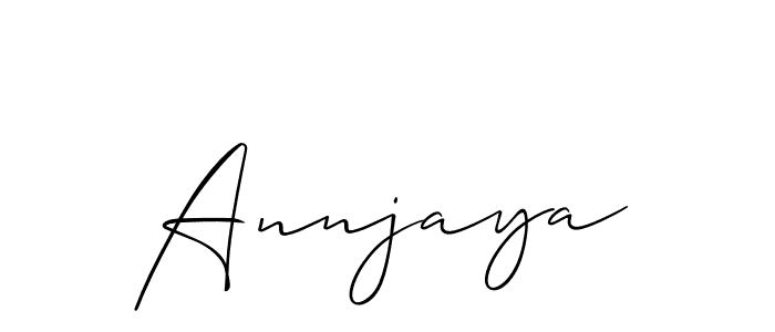 Create a beautiful signature design for name Annjaya. With this signature (Allison_Script) fonts, you can make a handwritten signature for free. Annjaya signature style 2 images and pictures png