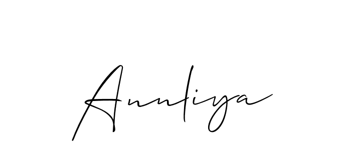 Also You can easily find your signature by using the search form. We will create Annliya name handwritten signature images for you free of cost using Allison_Script sign style. Annliya signature style 2 images and pictures png