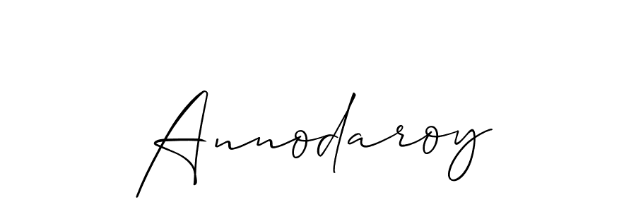 Create a beautiful signature design for name Annodaroy. With this signature (Allison_Script) fonts, you can make a handwritten signature for free. Annodaroy signature style 2 images and pictures png