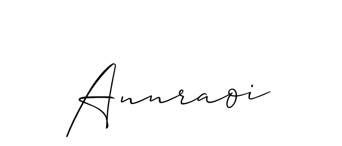 Create a beautiful signature design for name Annraoi. With this signature (Allison_Script) fonts, you can make a handwritten signature for free. Annraoi signature style 2 images and pictures png